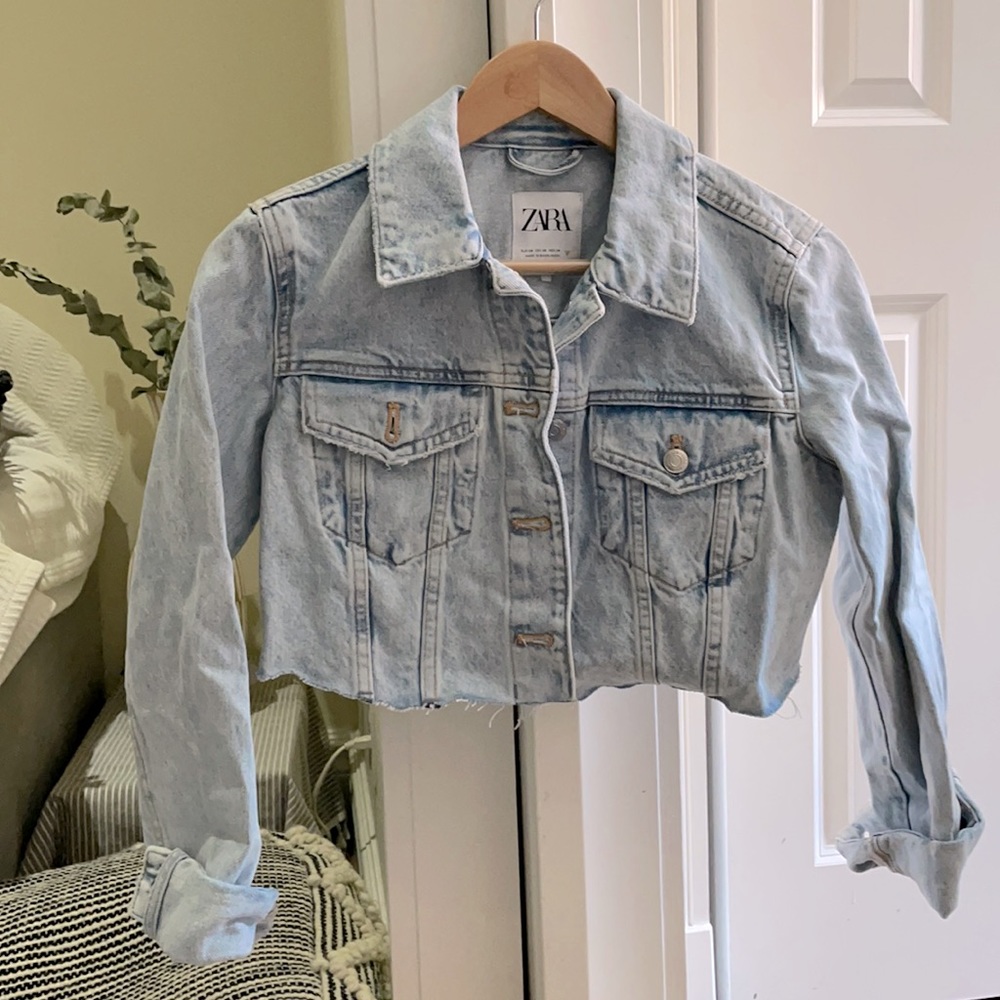 Zara cropped denim jacket (XS)